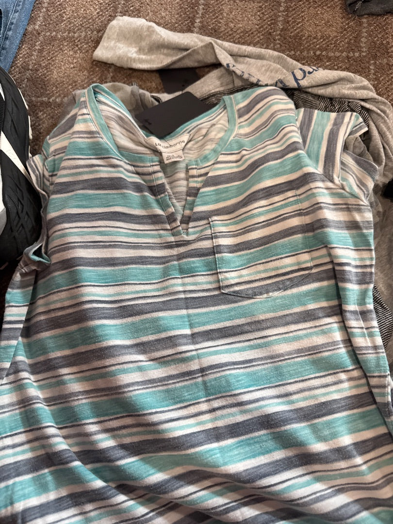Blue/grey/white Liz Claiborne Women-Tops, Medium