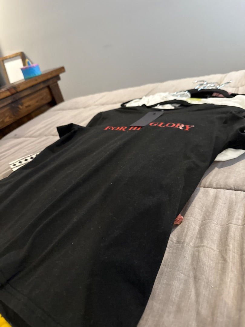 Black For His Glory Women-Tops, Small
