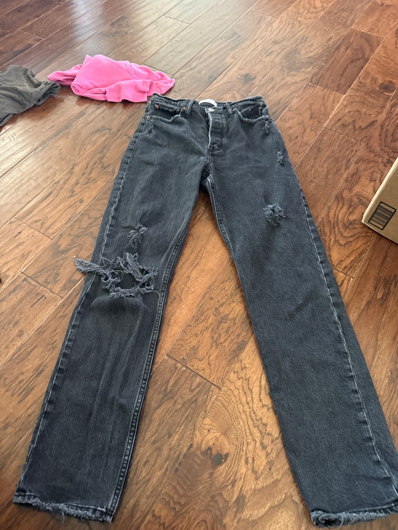 Black American Eagle Women-Bottoms, 4