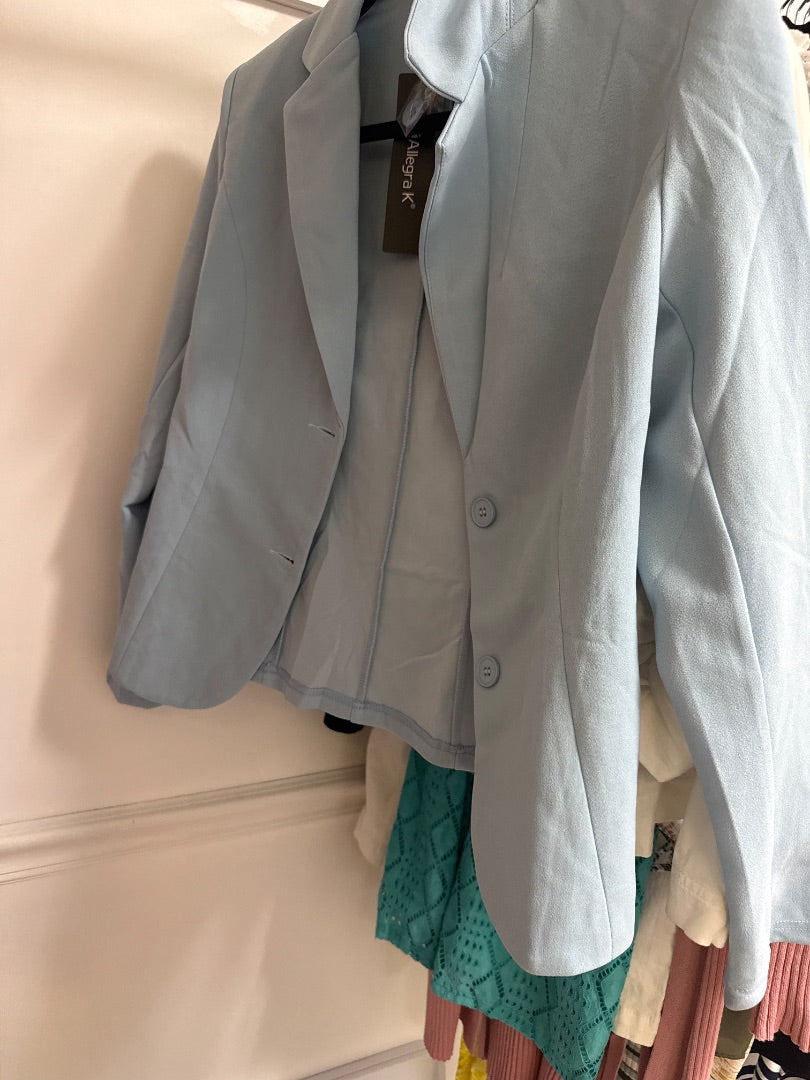 Blue Allegra K Women-Outerwear, XS