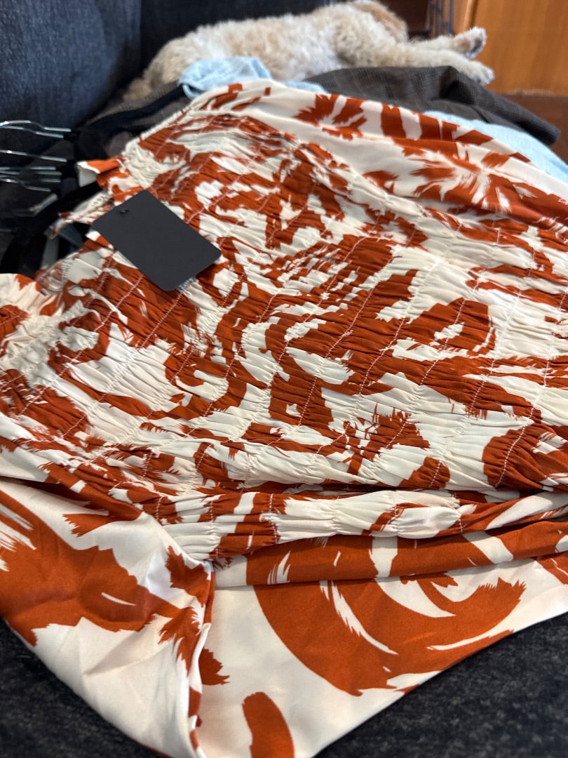 Rust/White JODIFL Women-Tops, Small
