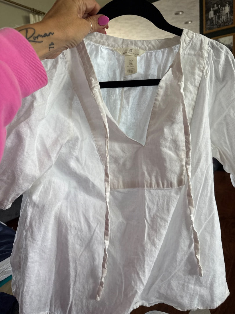 White H & M Women-Tops, Medium