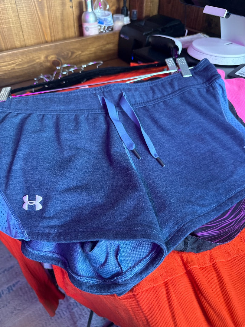 Blue Under Armour Women-Bottoms, Large