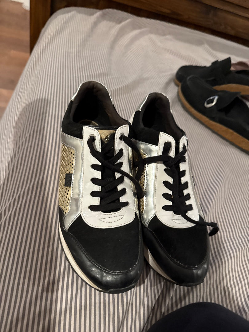 Black/Silver/Gold Michael Kors Women-Shoes, 9