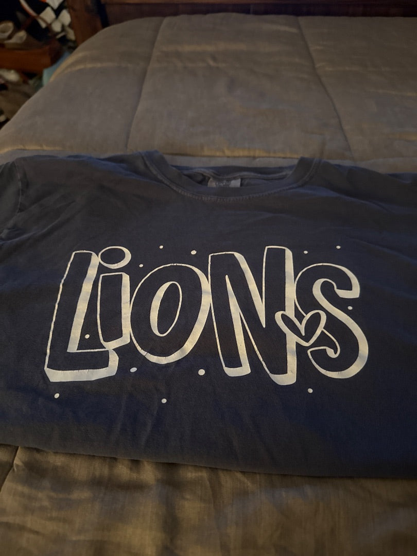 Navy Lions Women-Tops, Large