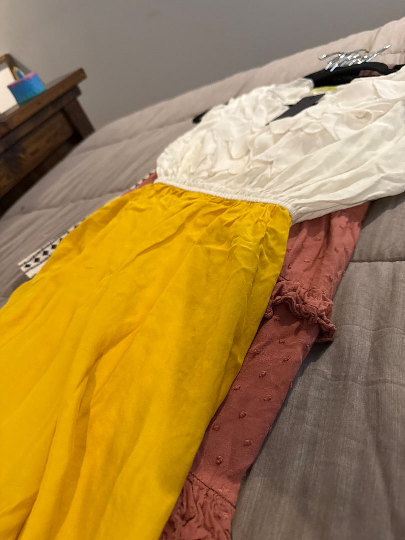 Yellow/White Gianni Bini Women-Dresses/Rompers, Small