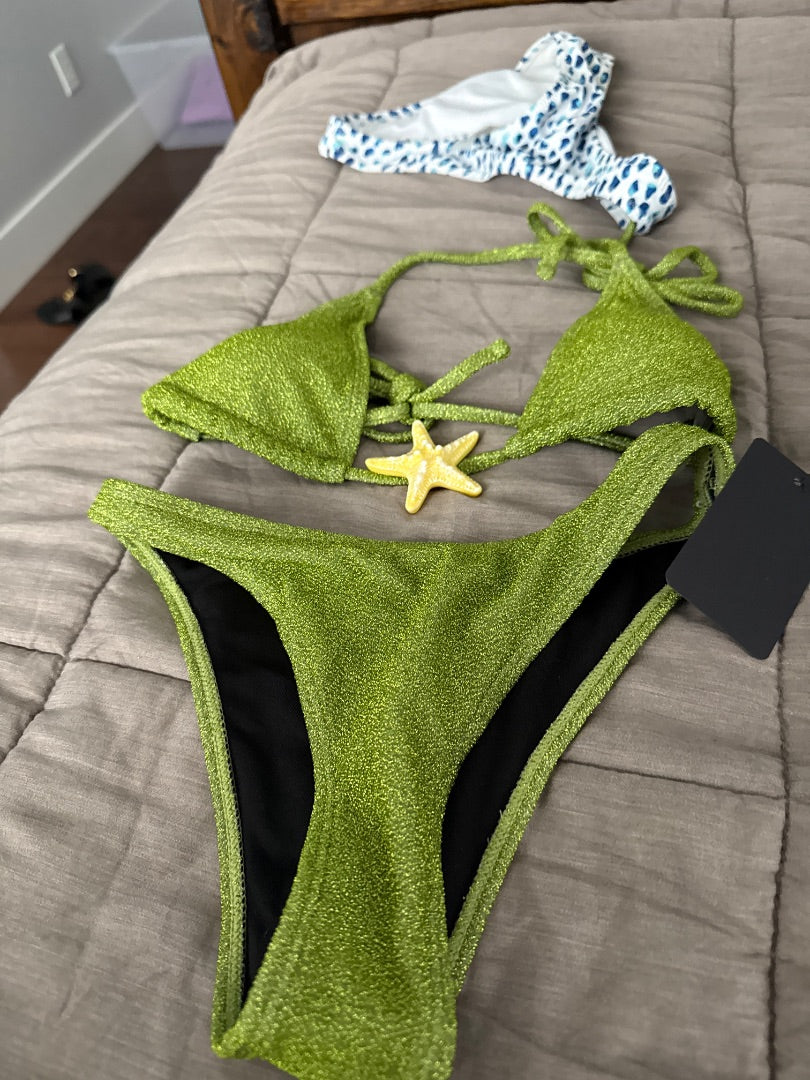 Green sparkle No Brand Swimsuit, Small