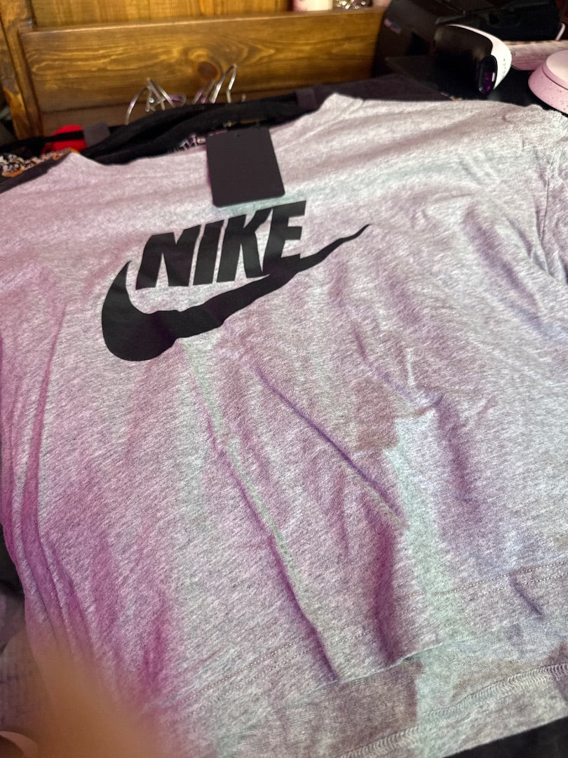 Grey Nike Women-Tops, Large