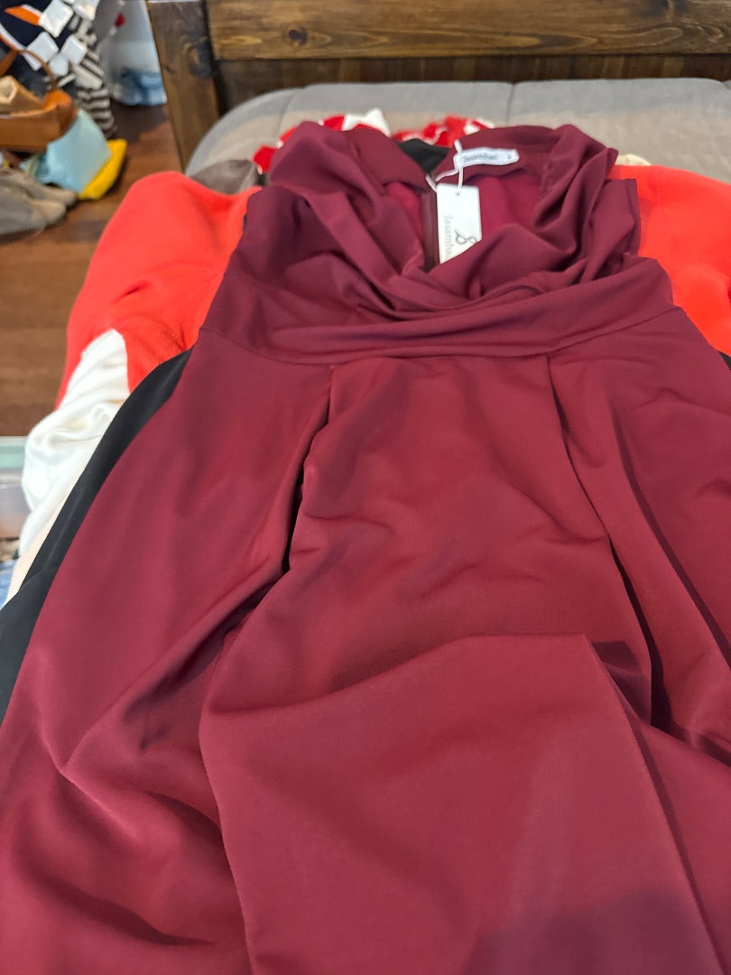 Maroon Jasambac Women-Dresses/Rompers, Medium