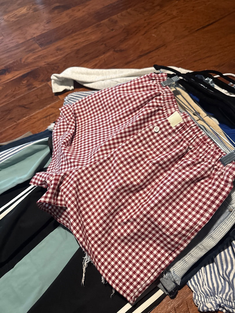 Red/White No Brand Women-Bottoms, Medium