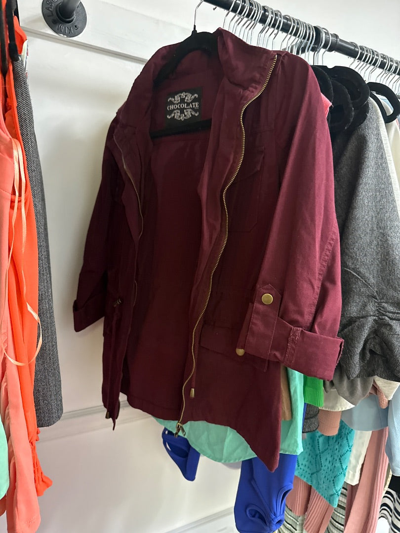 Maroon Chocolate Women-Outerwear, Small