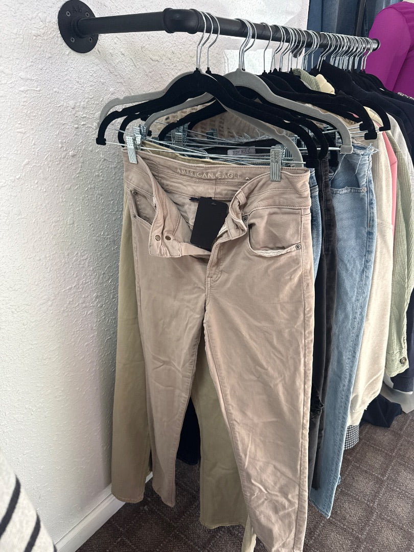 Tan American Eagle Women-Bottoms, 8