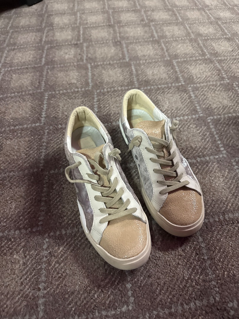 Tan/Silver dolve vita Women-Shoes, 8.5