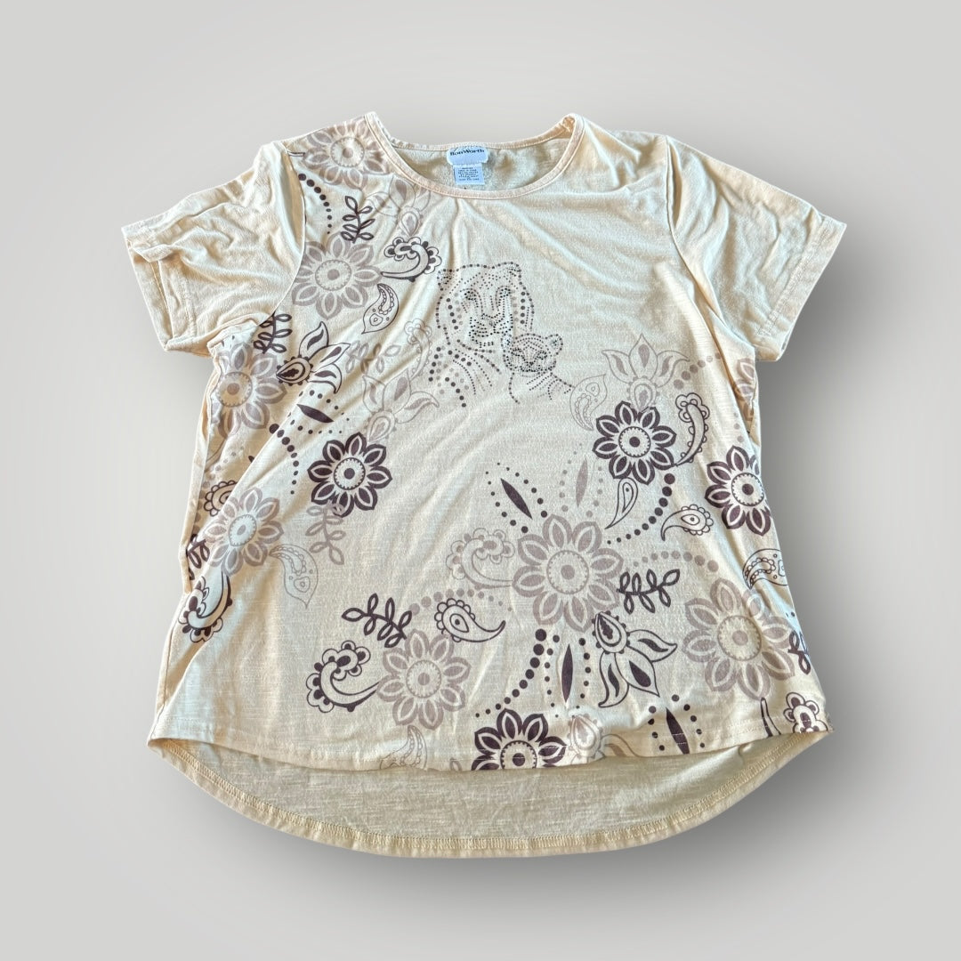 BonWorth Floral Graphic Tee Petite Small