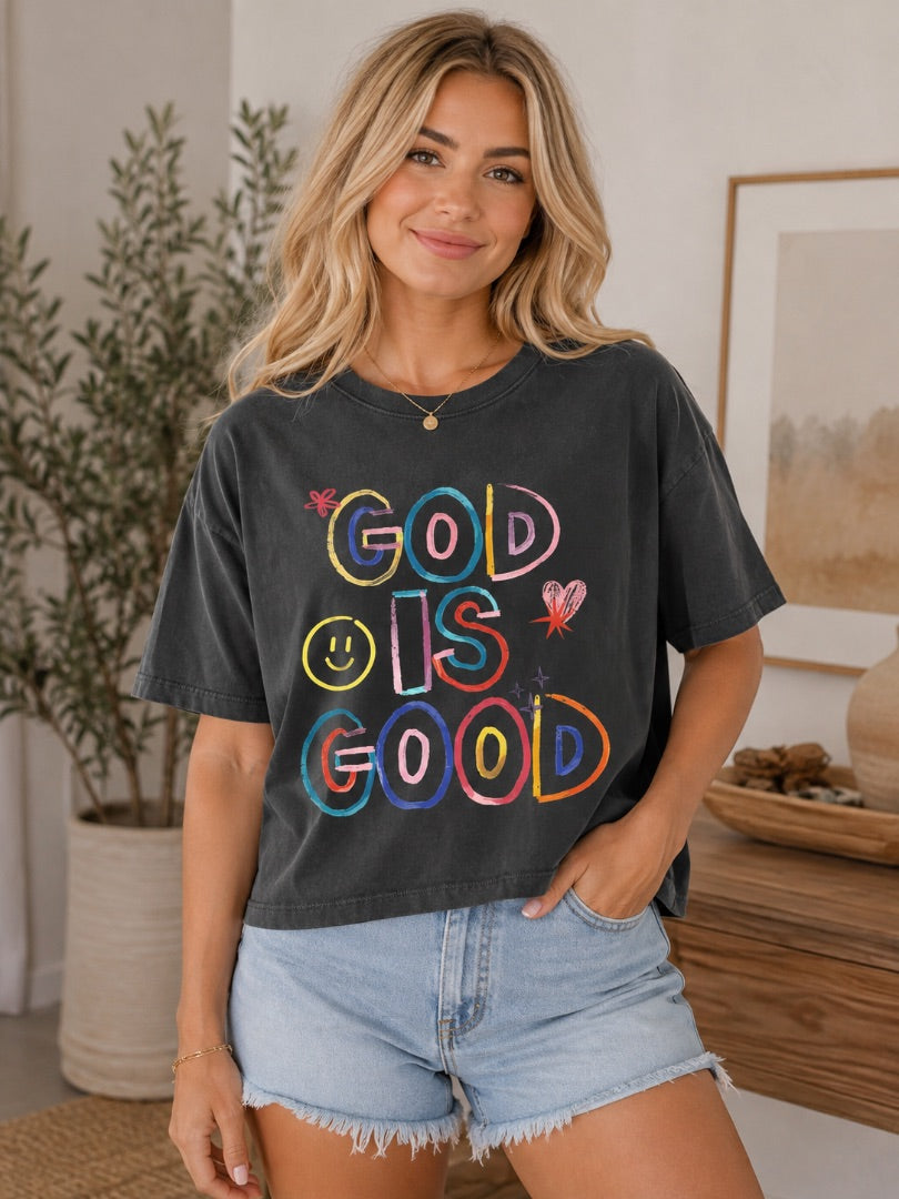 Grey God is good Women-Tops, Large