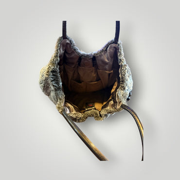 Hobo International Faux Fur Handbag with Tassel Accent