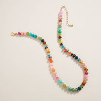 17Inch Mixed Marbled Ombre Beaded Necklace Jewelry