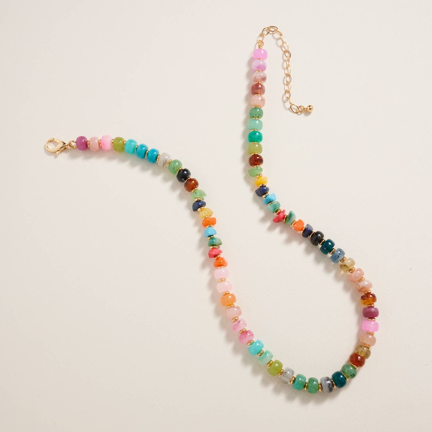 17Inch Mixed Marbled Ombre Beaded Necklace Jewelry