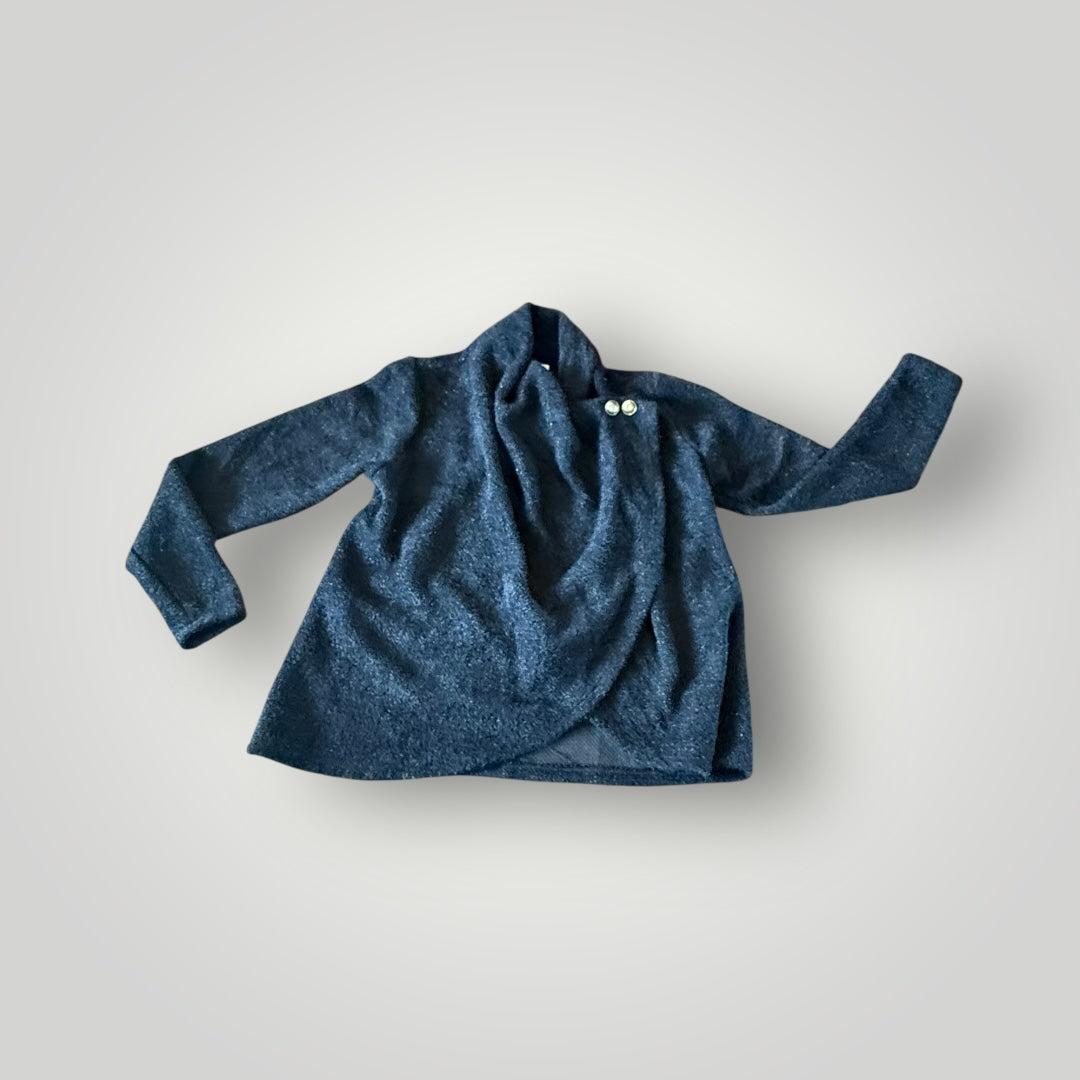 Maurices Black Asymmetrical Wrap Sweater Size M/L