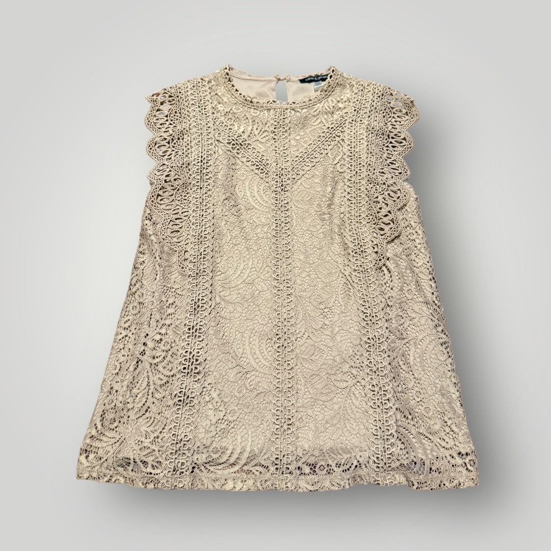 Cable & Gauge Ivory Lace Top Size Small