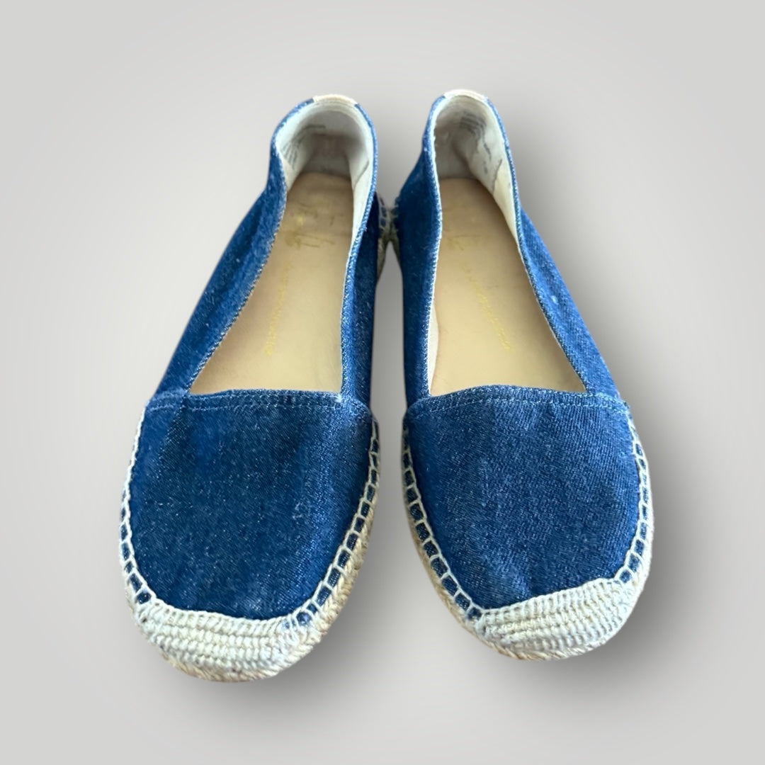 Franco Sarto Denim Espadrille Flats Size 7.5