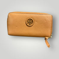 Tory Burch Robinson Pebbled Leather Zip Wallet