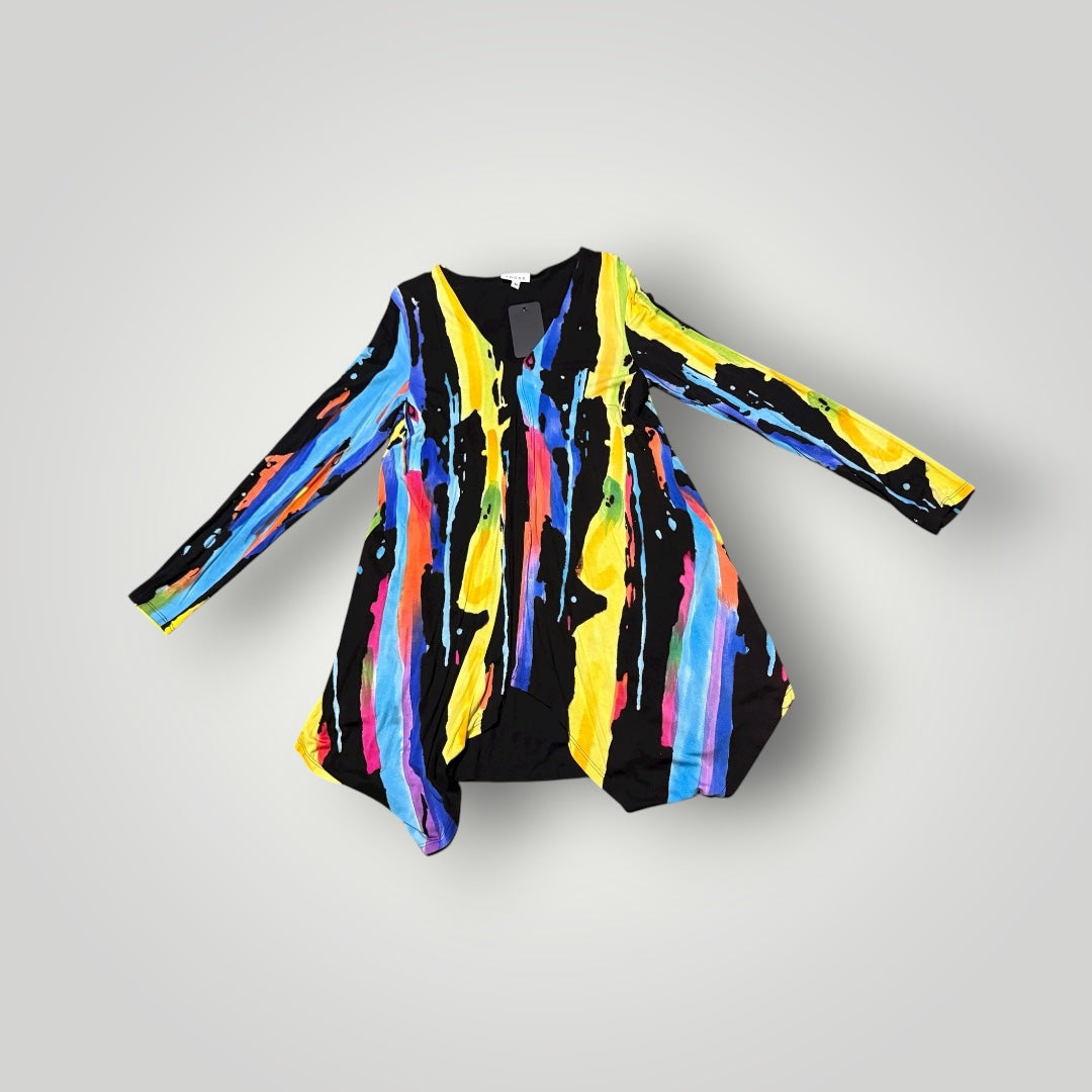 Adore Abstract Rainbow Tunic Dress Size Medium