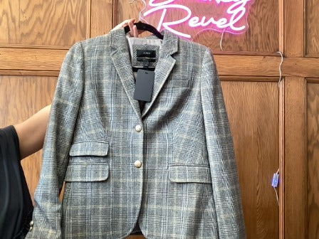 Grey Plaid J. Crew Women Jacket, 6