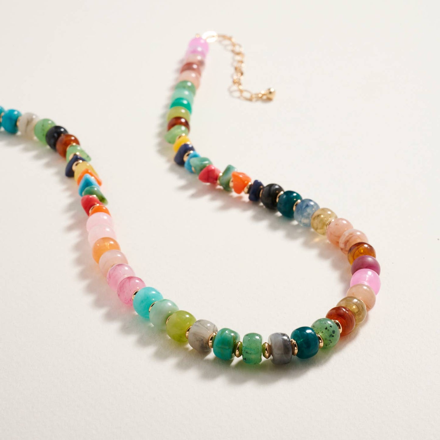17Inch Mixed Marbled Ombre Beaded Necklace Jewelry