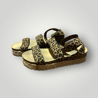 Nature Breeze Leopard Espadrille Sandals Size 7.5