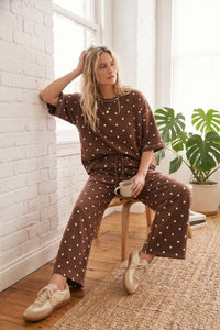 Heavy Scuba Polka Dot Short Sleeve Set