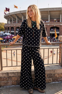 Heavy Scuba Polka Dot Short Sleeve Set
