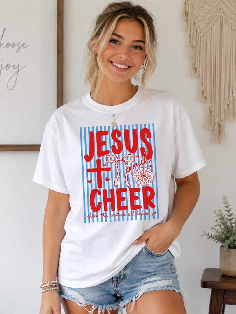 White Jesus and 💞CHEER Women-Tops, Medium