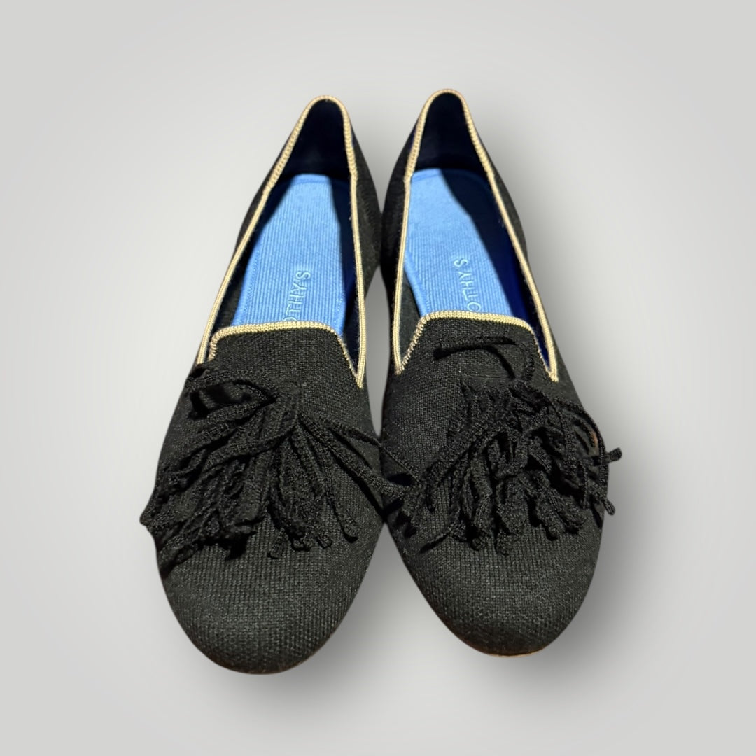 Rothy’s Black Diamond Tassel Loafers Size 11
