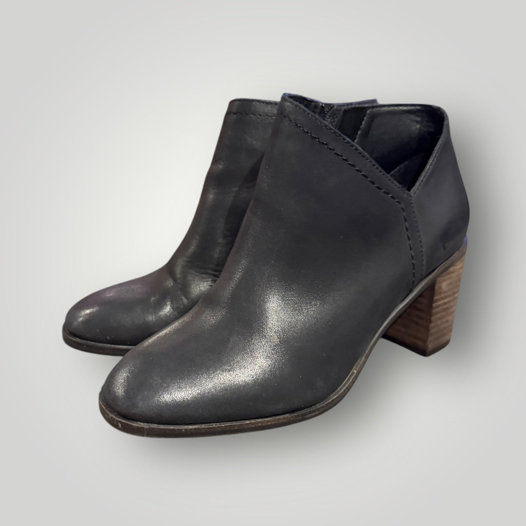 Black Leather Booties Lucky Brand Size 6.5