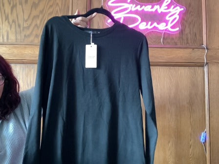 Black Trendy Queen Women-Tops, XS