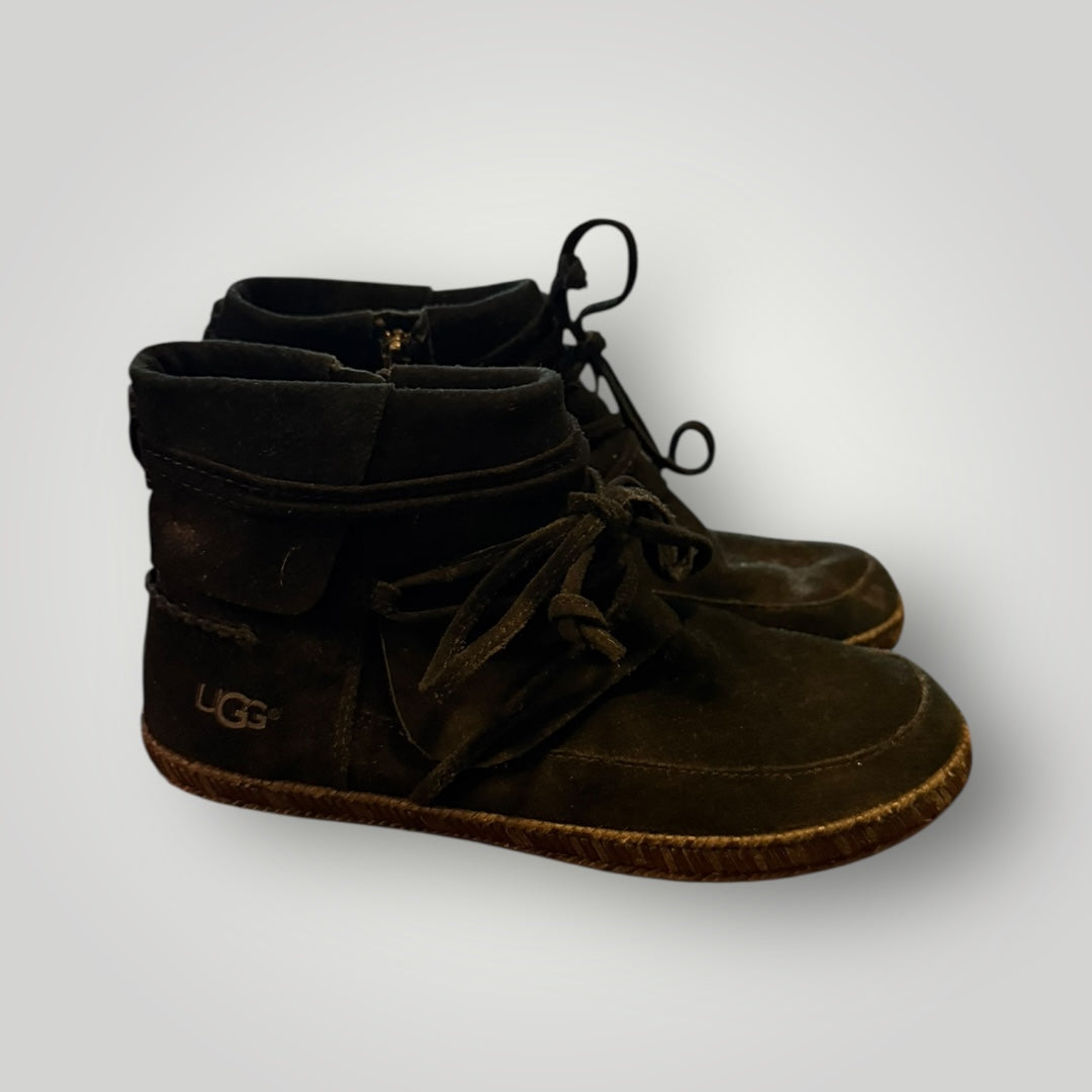 UGG Black Suede Ankle Boots Size 7