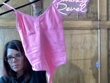 Pink no brand  body suit, Large