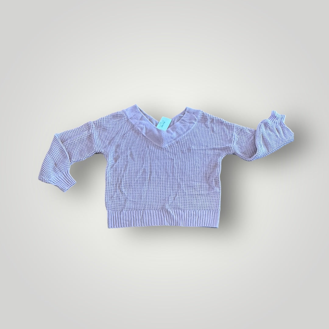 NWT Zenana Blush Waffle Knit.    V-Neck Sweater Size Small