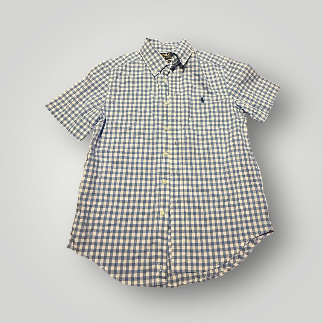 Polo Ralph Lauren Blue Gingham Shirt Boys Size 10/12