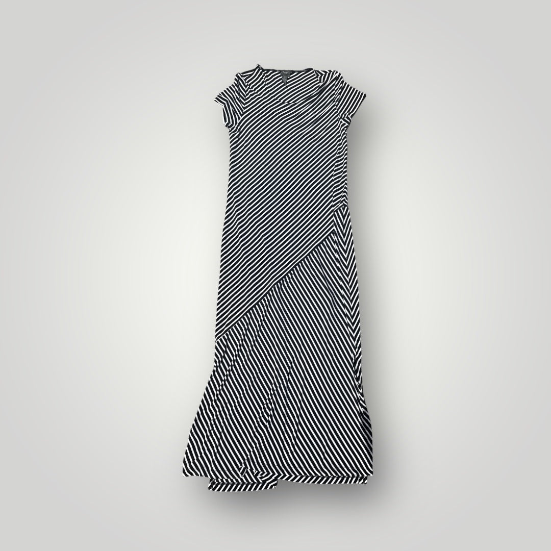 Travelers by Chico’s Black & White Stripe Maxi Dress Size 2