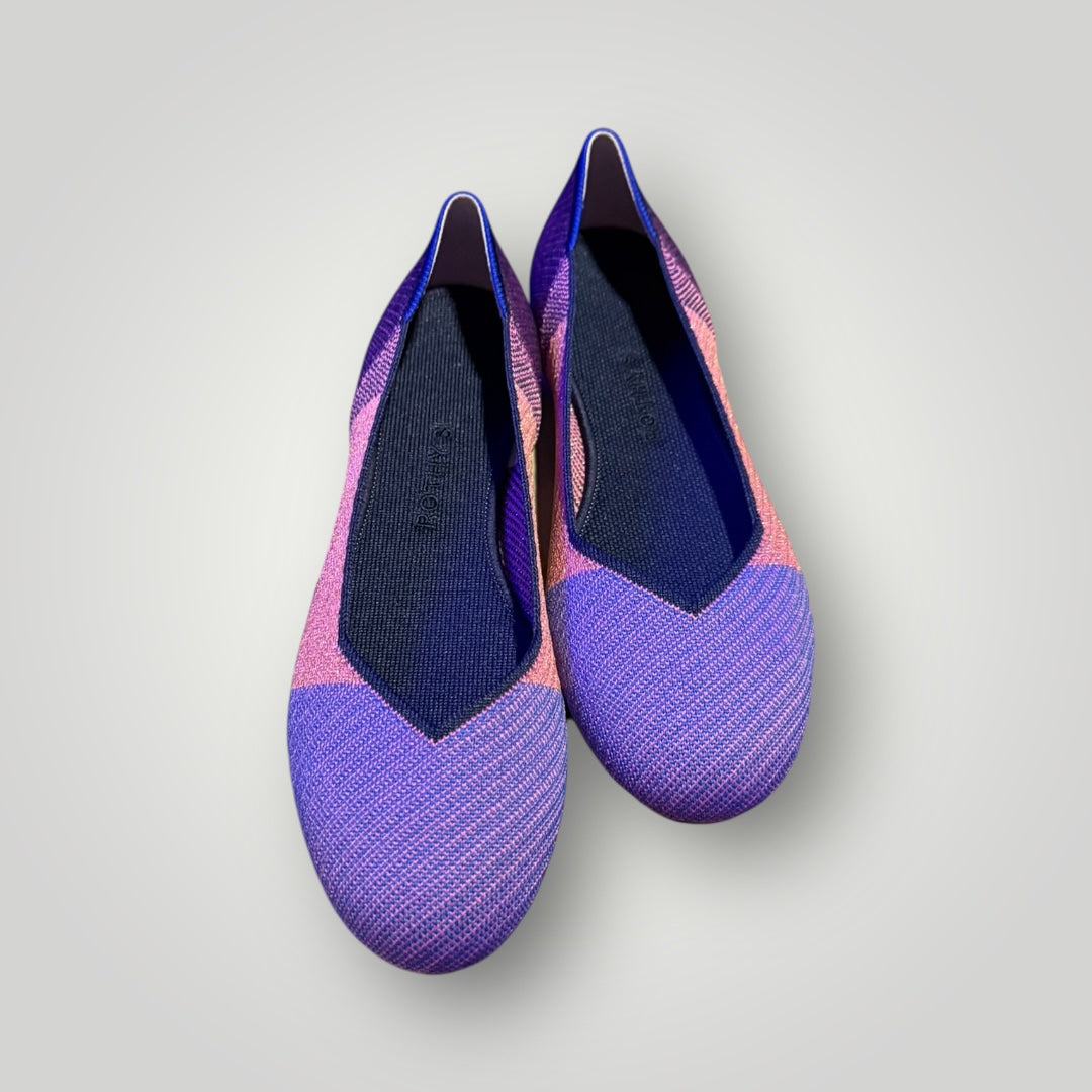 NEW Rothy’s Metallic Lilac Flats Size 10.5