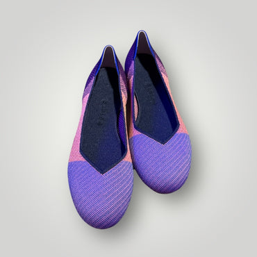 NEW Rothy’s Metallic Lilac Flats Size 10.5