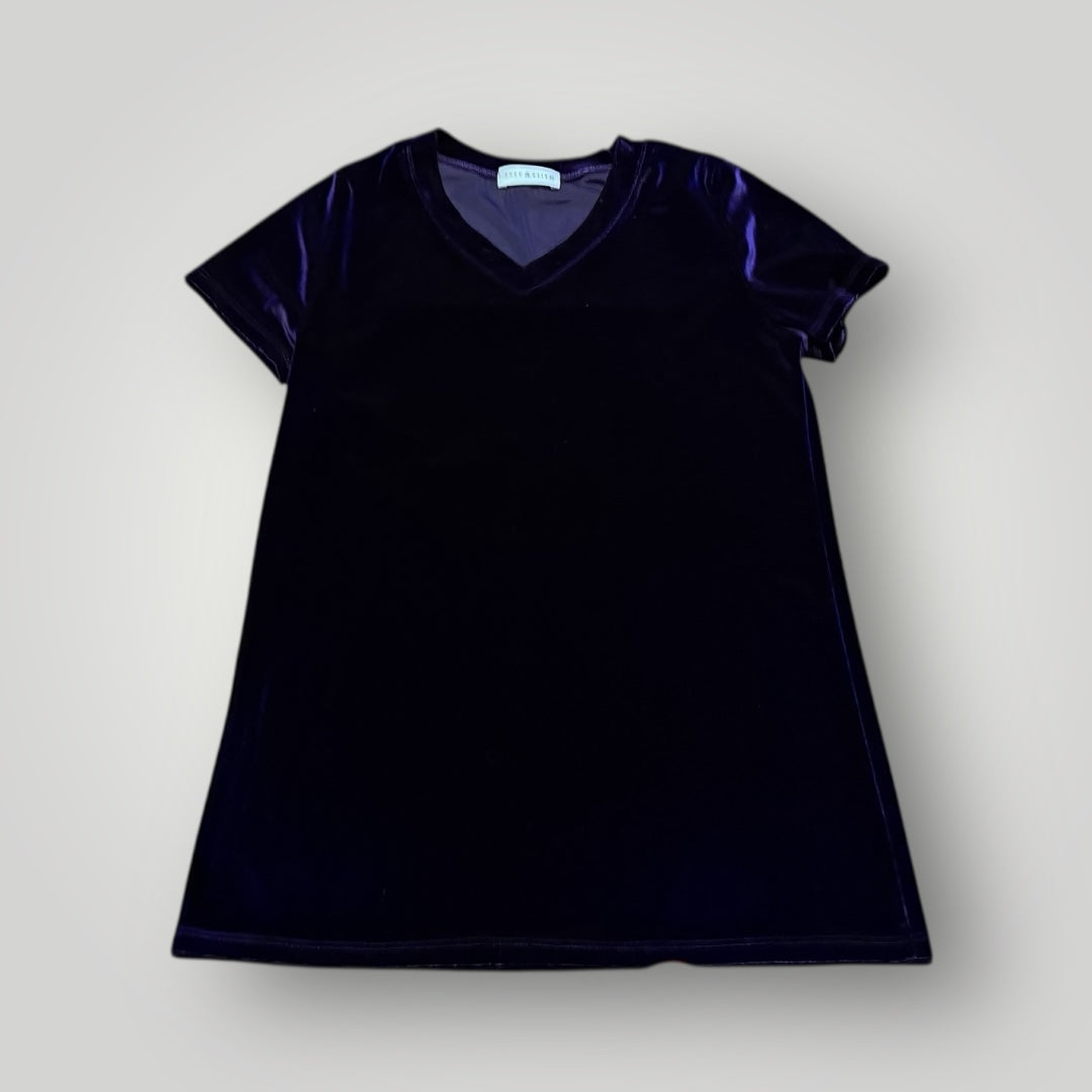 Coco + Main Deep Purple Velvet Top Size Medium