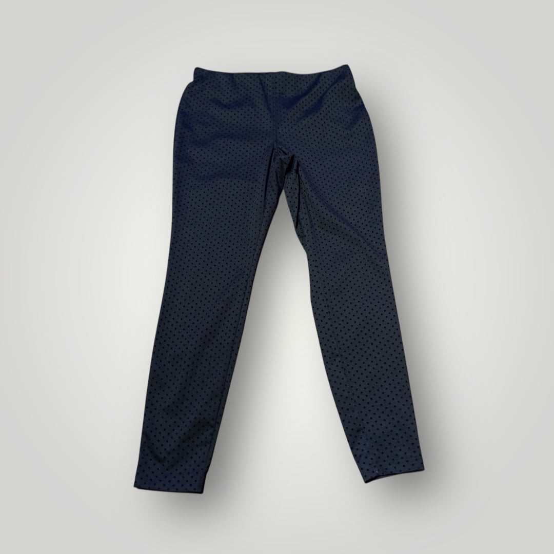 Madison Jules Black Polka Dot Slim Pants Size Large