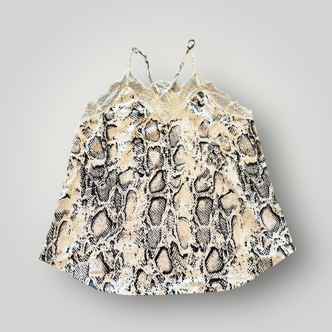 Snake Print Lace Trim Cami Size XL