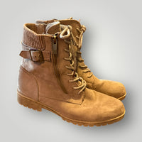 Echo Bay Tan Lace Up Ankle Boots Size 7.5