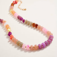 17Inch Mixed Marbled Ombre Beaded Necklace Jewelry