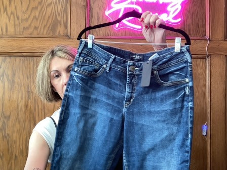 Denim silver Women-Bottoms, 16