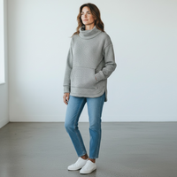 Jones New York Funnel Neck Textured Pullover Size Medium